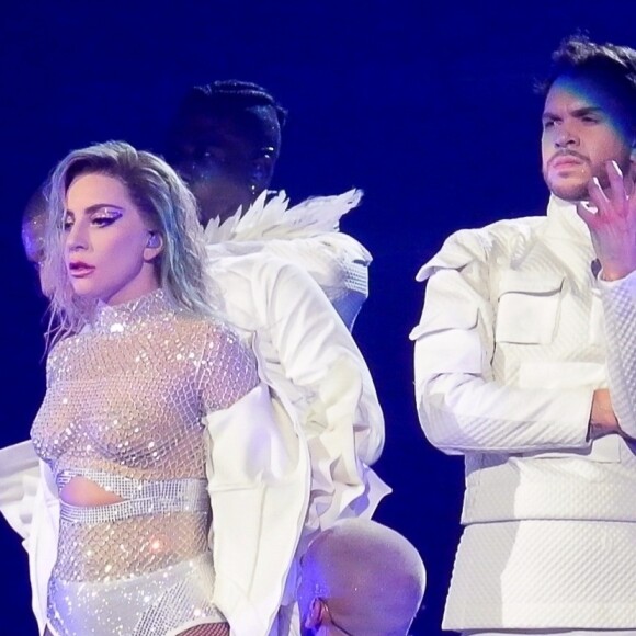 Lady Gaga en concert à Birmingham le 21 janvier 2018.