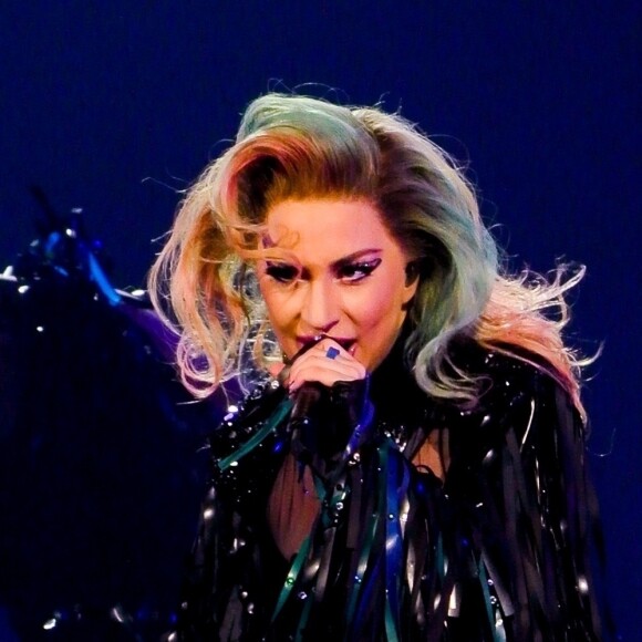 Lady Gaga en concert à Birmingham le 21 janvier 2018.
