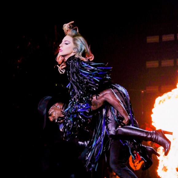 Lady Gaga en concert à Birmingham le 21 janvier 2018.