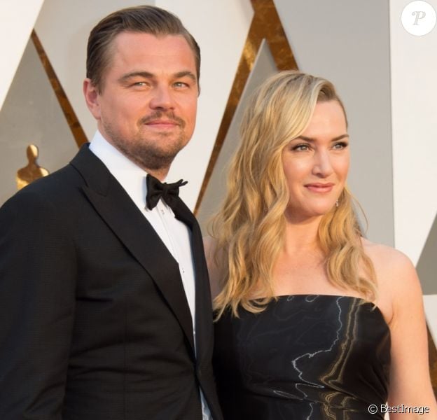 Leonardo DiCaprio et Kate Winslet - Arrivées à la 88ème cérémonie des Oscars à Hollywood, le 28 février 2016.