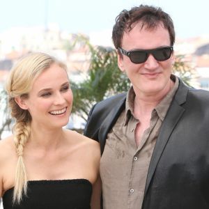 Diane Kruger et Quentin Tarantino au photocall du film "Inglourious Basterds" au Festival de Cannes le 20 mai 2009