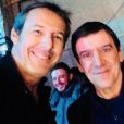Jean-Luc Reichmann et Christian Quesada au Théâtre de la Michodière, le 10 février 2018.