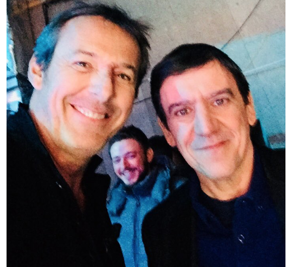 Jean-Luc Reichmann et Christian Quesada au Théâtre de la Michodière, le 10 février 2018.