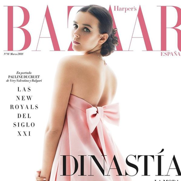 Pauline Ducruet, fille de la princesse Stéphanie de Monaco, fait la couverture du numéro de mars 2018 de l'édition espagnole d'Harper's Bazaar. Direction artistique Beatriz Moreno de la Cova.