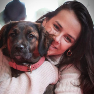 Pauline Ducruet, fille de la princesse Stéphanie de Monaco, avec sa chienne Mala, photo Instagram du 19 février 2018.