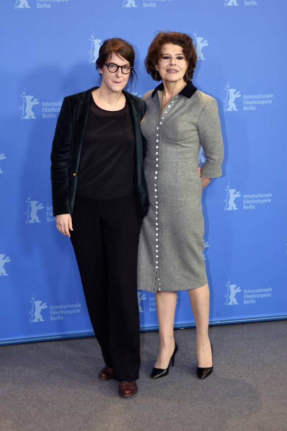 Ursula Meier, Fanny Ardant - Photocall du film "Ondes de choc - Journal de ma tête" lors du 68ème Festival du Film de Berlin, La Berlinale. Le 19 février 2018