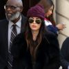 Exclusif - Megan Fox porte un bonnet en laine et des mules en fourrure lors d'une balade dans les rues de Los Angeles, le 4 février 2018