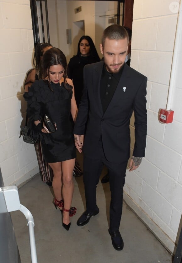 Cheryl Cole et Liam Payne quittent leur hôtel à Londres, le 21 février 2018
