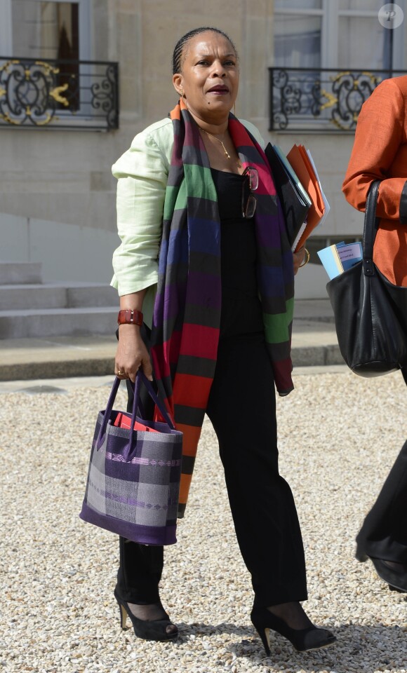 Christine Taubira - Conseil des Ministres du 17/04/2013 au palais de l'Elysee a Paris