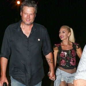 Gwen Stefani et son compagnon Blake Shelton chantent au festival Ole Red à Tishomingo le 30 septembre 2017.