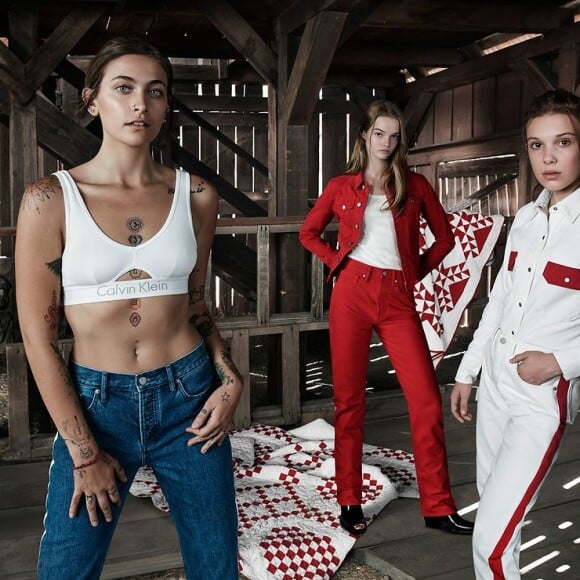 Paris Jackson, Millie Bobby Brown et Lulu rejoignent la campagne #MYCALVINS de CALVIN KLEIN. Photo par Willy Vanderperre.