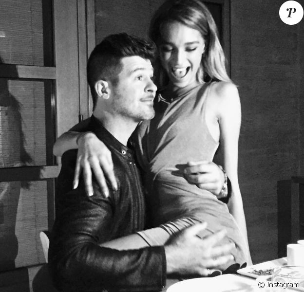 Robin Thicke et April Love Geary. Février 2018.