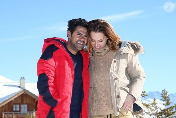 Jamel Debbouze et sa femme Mélissa Theuriau lors du 20ème Festival du film de comédie à l'Alpe d'Huez, France, le 20 janvier 2017. © Christophe Aubert via Bestimage