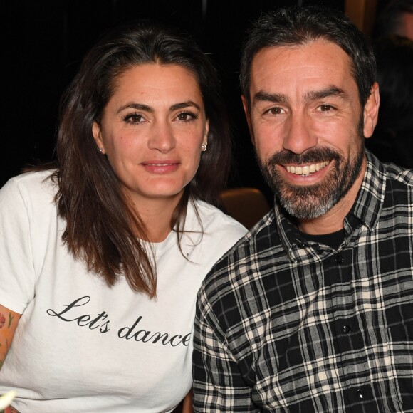 Robert Pirès et sa femme Jessica lors du dîner "Global Gift Celebration" à Londres, le 26 février 2018.