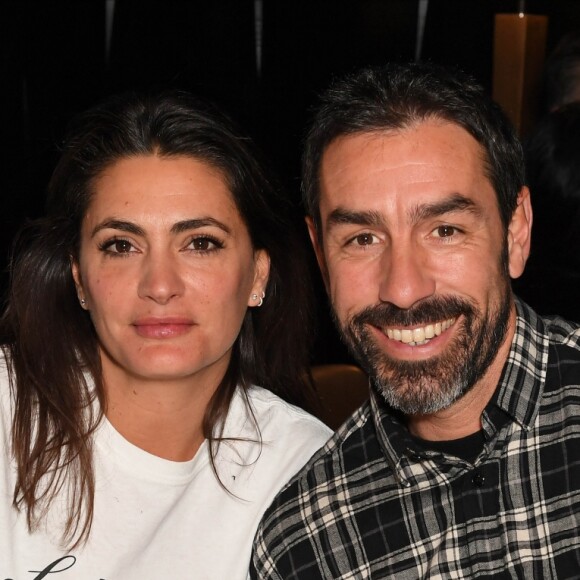 Robert Pirès et sa femme Jessica lors du dîner "Global Gift Celebration" à Londres, le 26 février 2018.