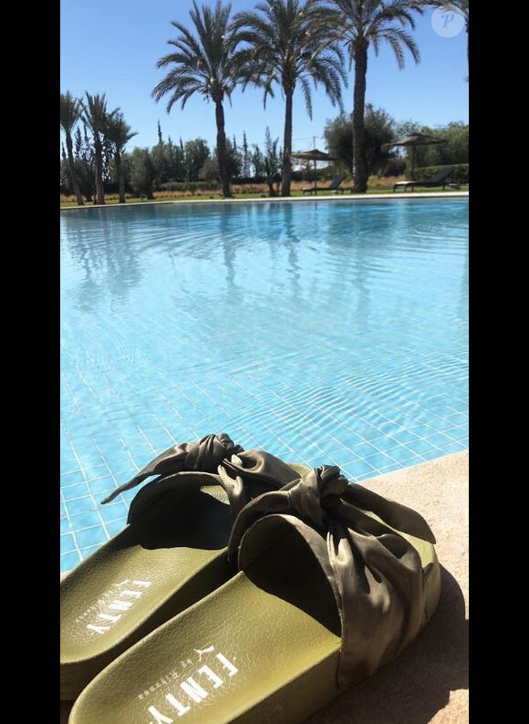 Vitaa se la coule douce à Marrakech, en famille, pour les vacances de février. Instagram, février 2018.