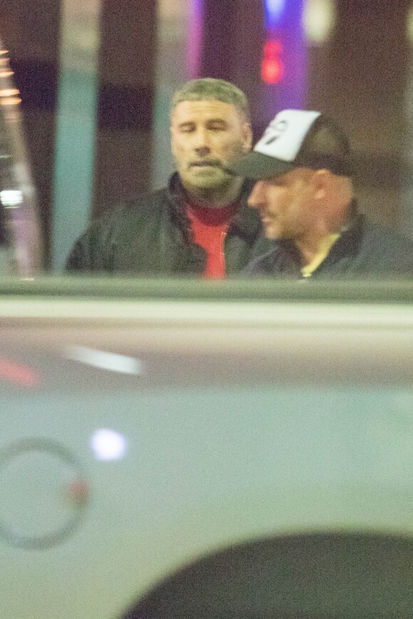 Exclusif - John Travolta sur le tournage du film "Moose" à Birmingham en Alabama le 26 février 2018.