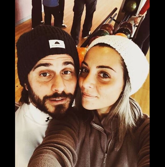 Priscilla Betti et son compagnon Gilles Noto sur Instagram, le 28 février 2018.