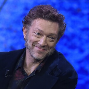 Vincent Cassel sur le plateau de l'émission TV "Che tempo che fa" à Milan. Le 19 novembre 2017