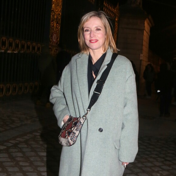 Léa Drucker arrive au défilé Isabel Marant - collection prêt-à-porter femme automne-hiver 2018 au Jardin des Tuileries. Paris, le 1er mars 2018.