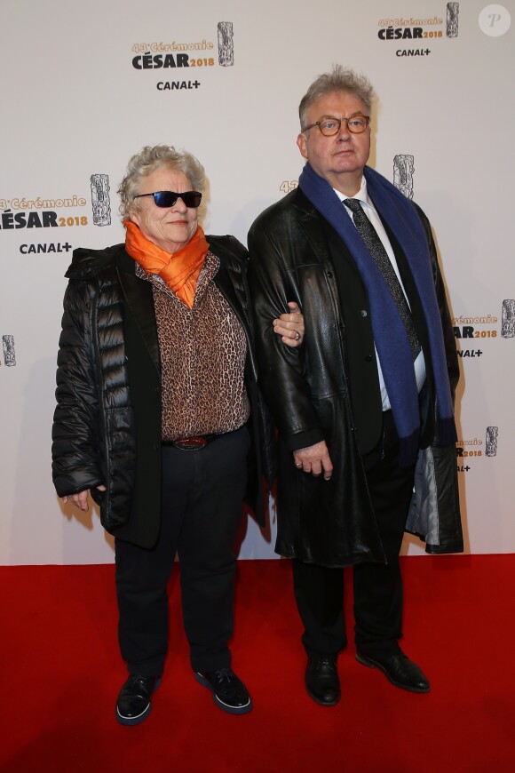 Josée Dayan et Dominique Besnehard - Photocall lors de la 43e cérémonie des Cesar à la salle Pleyel à Paris, le 2 mars 2018. © Dominique Jacovides - Olivier Borde / Bestimage