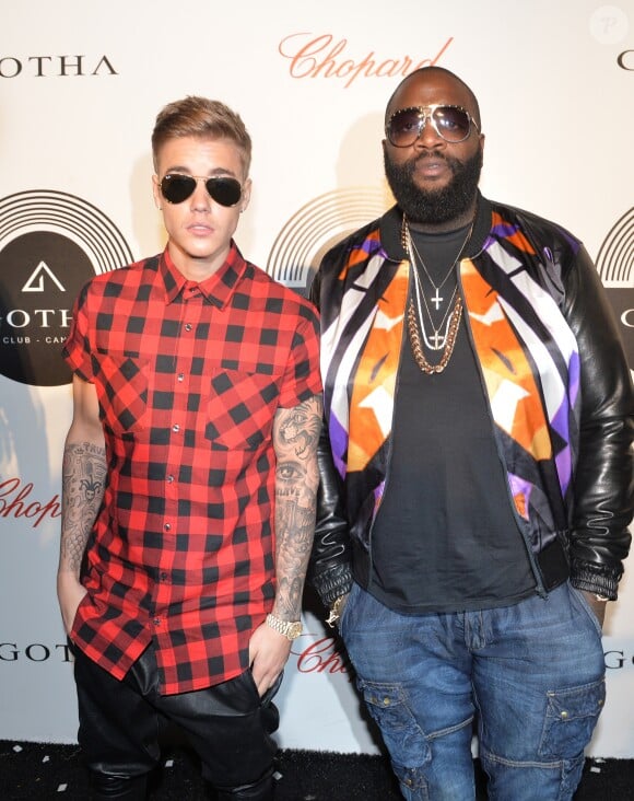 Semi Exclusif - Justin Bieber et Rick Ross - Showcase de Rick Ross au Gotha Club de Cannes le 19 mai 2014.