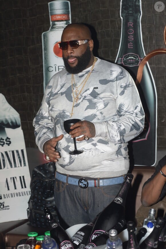 Archives - Rick Ross (Ricky Rozay) dans un club à Paris. Le 21 mars 2014.