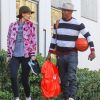 Exclusif - Katie Holmes et son compagnon Jamie Foxx vont jouer au basket en amoureux le jour de la Saint Valentin à Los Angeles, le 14 février 2018