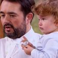 Jean-François Piège et son fils dans "Top Chef 2018" (M6), le 7 mars 2018.