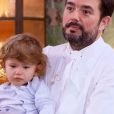 Jean-François Piège présente son fils Antoine dans "Top Chef" (M6) le 7 mars 2018.