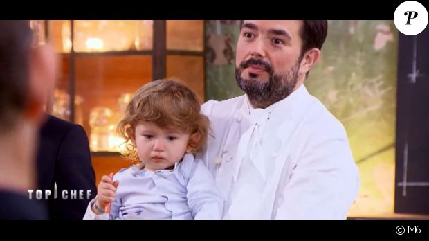 Jean-François Piège présente son fils Antoine dans &quot;Top Chef&quot; (M6) le 7 mars 2018.