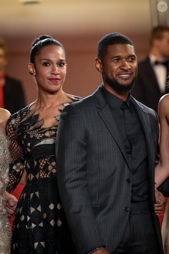 Usher et sa femme Grace Miguel - Montée des marches du film "Hands of Stone" lors du 69ème Festival International du Film de Cannes. Le 16 mai 2016. © Dominique Jacovides- Cyril Moreau/Bestimage 
