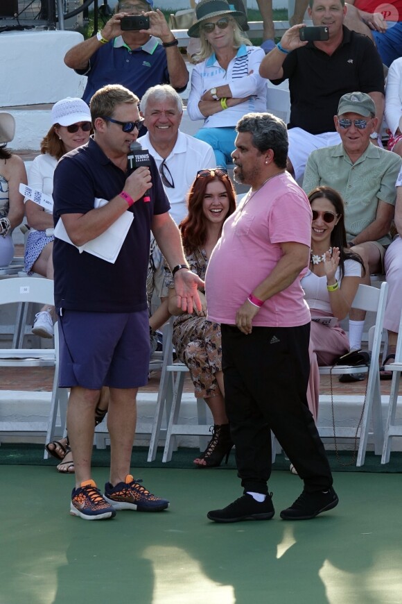 Luis Guzman lors d'un tournoi de tennis caritatif pour la 14e édition annuelle du "Desert Smash 2018" à La Quinta en Californie, le 6 mars 2018.