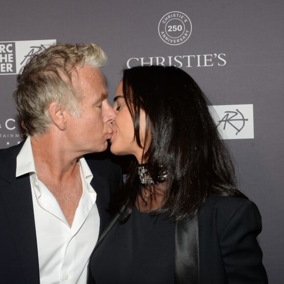 Exclusif - Franck Dubosc et sa femme Danièle lors du dîner de la fondation ARC au restaurant de l'hôtel The Peninsula à Paris le 10 octobre 2016. Photos : © Rachid Bellak / Bestimage