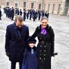 La princesse Victoria, accompagnée par son mari le prince Daniel et leur fille la princesse Estelle, célébrait le 12 mars 2018 avec le public la saint Victoria dans la cour intérieur du palais royal Drottningholm, à Stockholm.