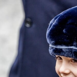 La princesse Victoria, accompagnée par son mari le prince Daniel et leur fille la princesse Estelle, célébrait le 12 mars 2018 avec le public la saint Victoria dans la cour intérieur du palais royal Drottningholm, à Stockholm.