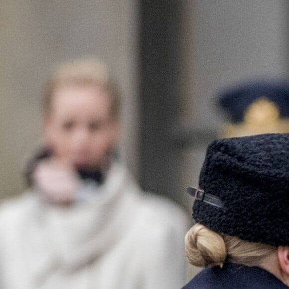 La princesse Victoria, accompagnée par son mari le prince Daniel et leur fille la princesse Estelle, célébrait le 12 mars 2018 avec le public la saint Victoria dans la cour intérieur du palais royal Drottningholm, à Stockholm.