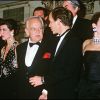 Stefano Casiraghi, la princesse Caroline de Monaco, le prince Rainier III, le prince Albert et la princesse Stéphanie en novembre 1985 lors du gala de la Fondation Princesse Grace.