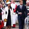 Meghan Markle participait le 12 mars 2018 avec Harry et la famille royale britannique à la célébration du Commonwealth Day en l'abbaye de Westminster.
