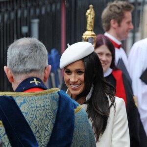 Meghan Markle participait le 12 mars 2018 avec Harry et la famille royale britannique à la célébration du Commonwealth Day en l'abbaye de Westminster.