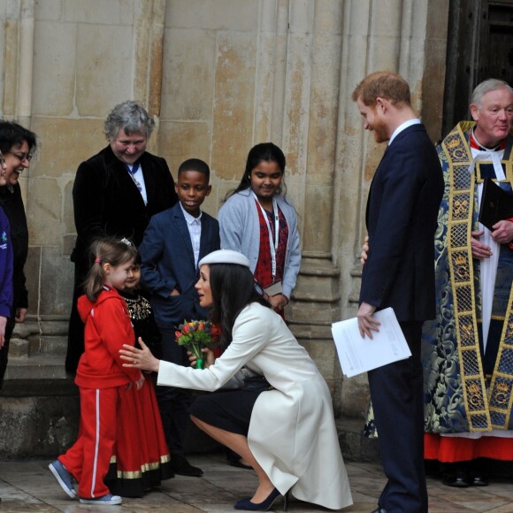 Meghan Markle participait le 12 mars 2018 avec Harry et la famille royale britannique à la célébration du Commonwealth Day en l'abbaye de Westminster.