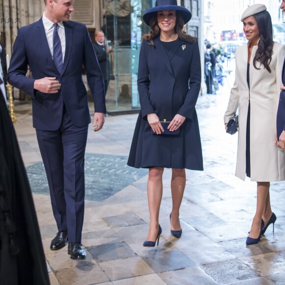 Meghan Markle participait le 12 mars 2018 avec Harry et la famille royale britannique à la célébration du Commonwealth Day en l'abbaye de Westminster.