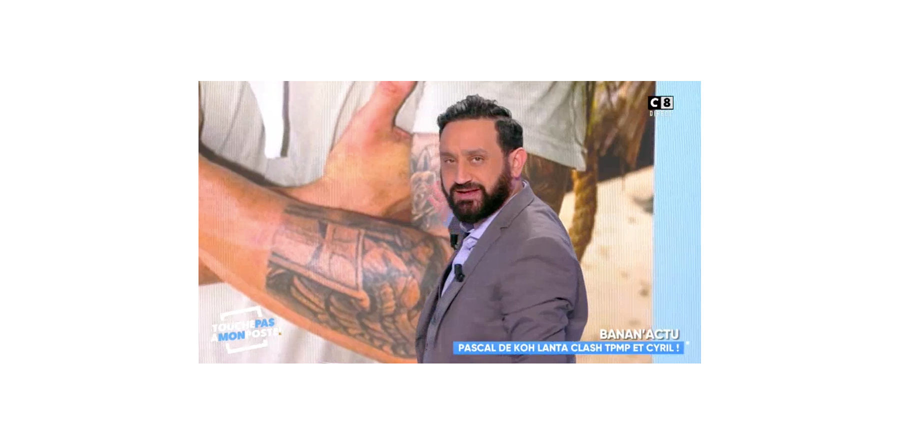 Tatouage Cyril Hanouna Bras Droit