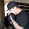 Rob Kardashian arrive à l'aéroport de Los Angeles le 24 mai 2014