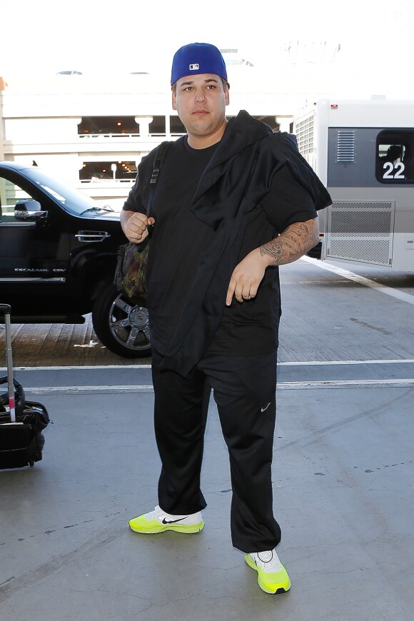 Rob Kardashian à l'aéroport de Los Angeles le 18 mai 2014