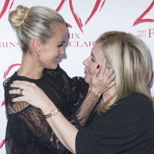 Exclusif - Laeticia Hallyday ("Femme de Coeur 2017" par Clarins pour son engagement humanitaire) et Hélène Darroze - Le Prix Clarins pour l'enfance fête ses 20 ans et récompense sa nouvelle femme de coeur pour son association La Bonne Étoile à l'hôtel Salomon de Rothschild à Paris, le 14 mars 2017. © Borde-Jacovides/Bestimage