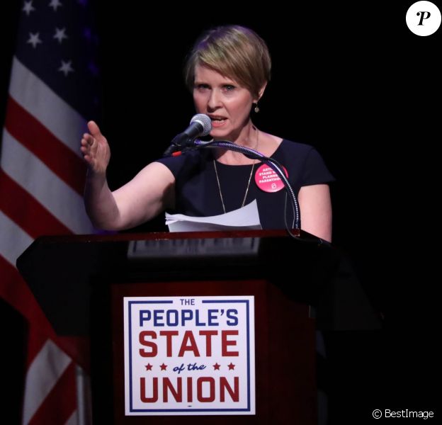 Cynthia Nixon - Discours sur l'état de l'Union à New York le 30 janvier 2018.