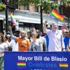Le maire de New York Bill de Blasio avec sa femme Chirlane McCray, Cynthia Nixon et Al Sharpton à la Gay Pride de New York, le 26 juin 2016. © CPA/Bestimage