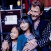 Johnny Hallyday avec ses filles Jade et Joy et sa femme Laeticia sur Instagram, le 26 mai 2017.