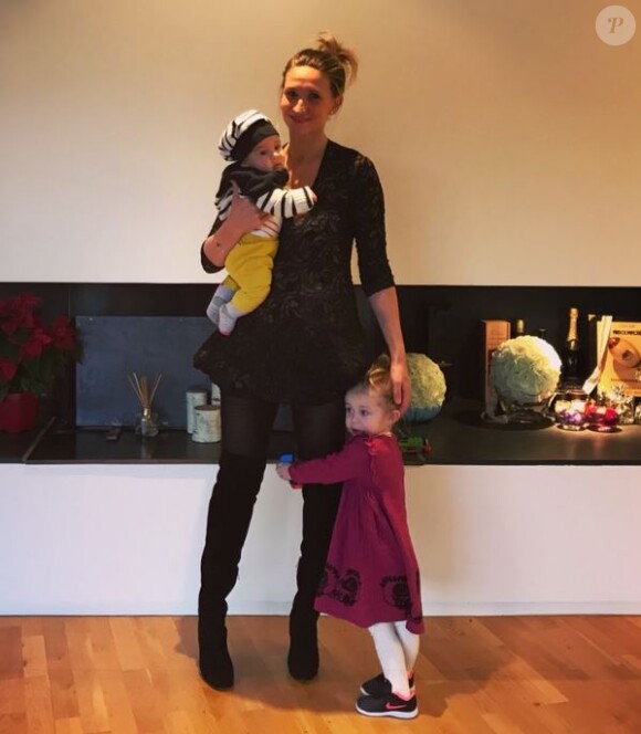 Tatiana Golovin pose avec ses enfants à l'occasion de son 30ème anniversaire. Twitter le 25 janvier 2018.